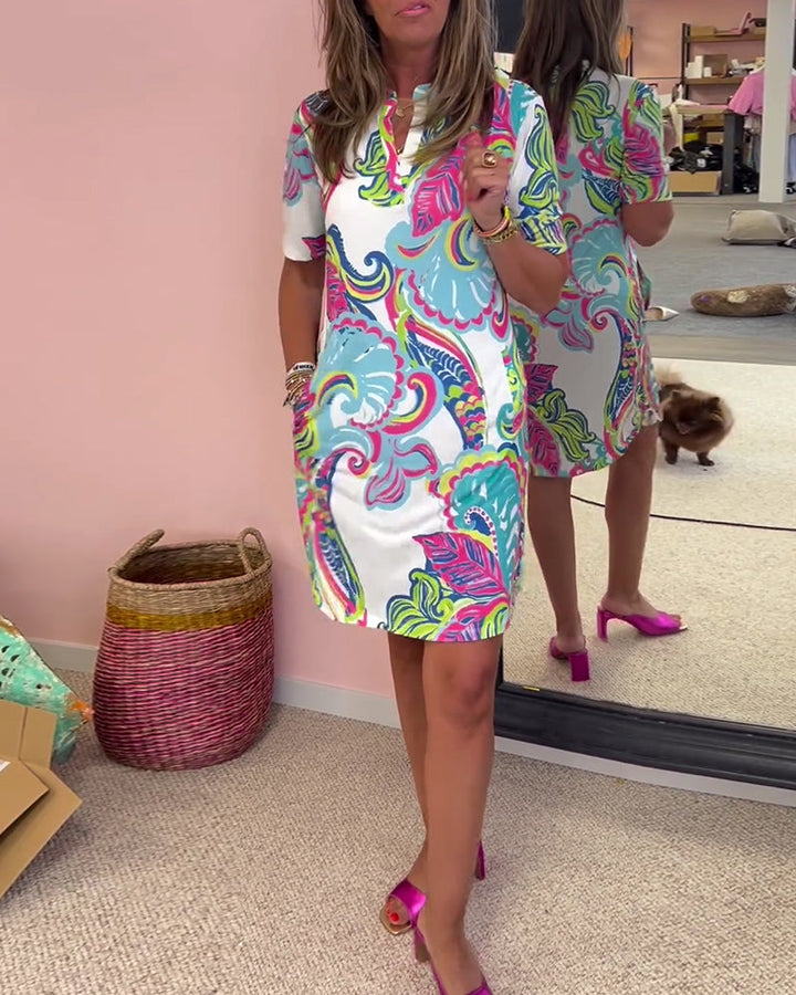 Slim Fit Printed Dress