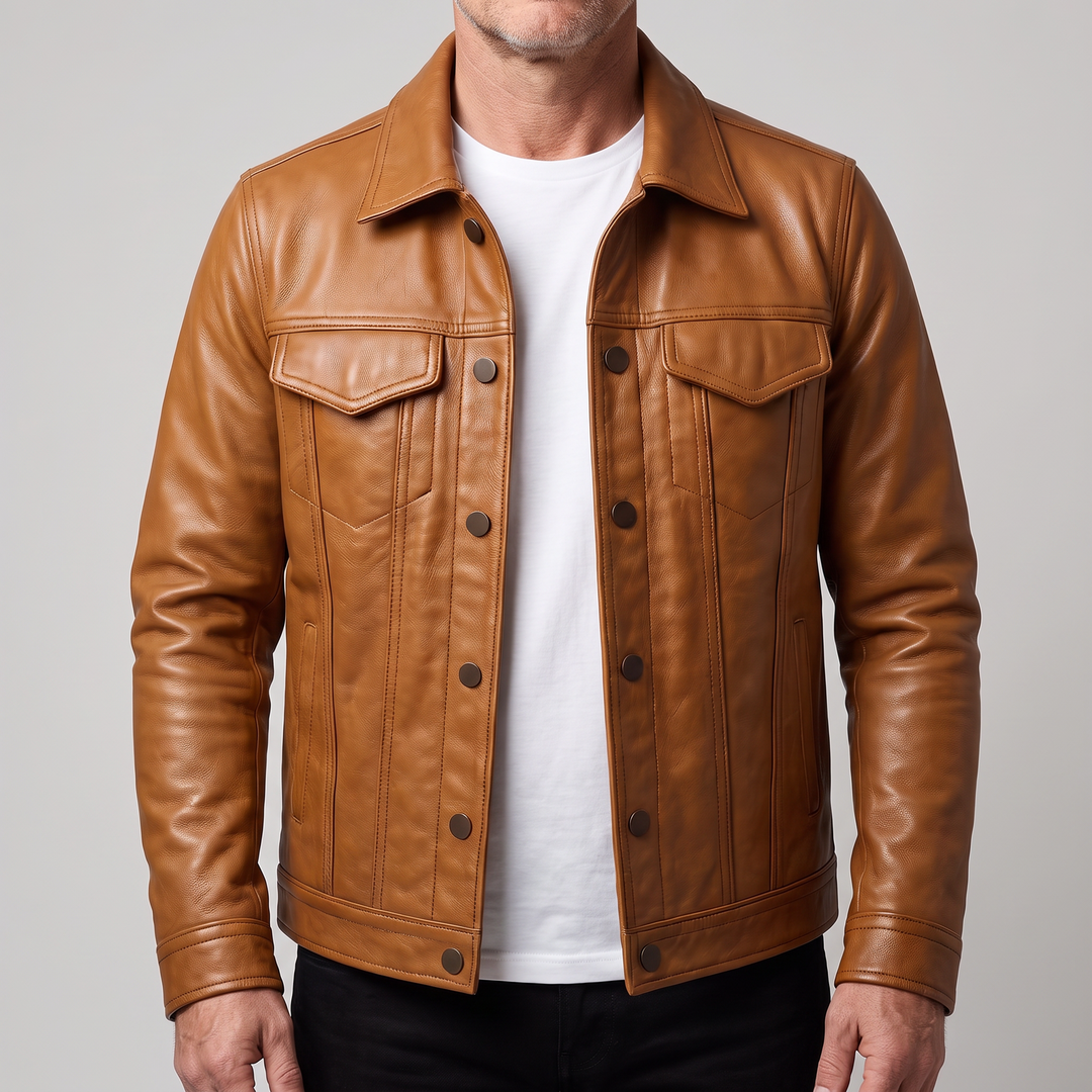 Ridge | Classic Style Leather Rider Jacket