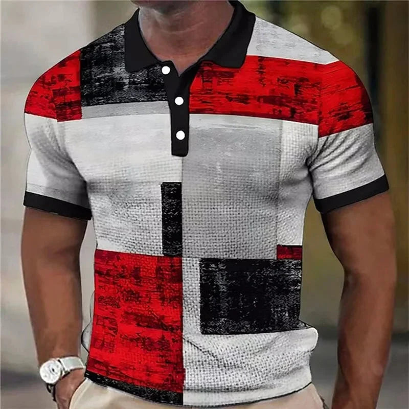 Arthur | Vibrant Plaid Pattern Polo Shirt