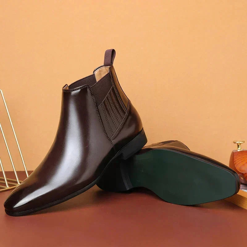Cataleya | Sleek Pointed-Toe Chelsea Ankle Boots