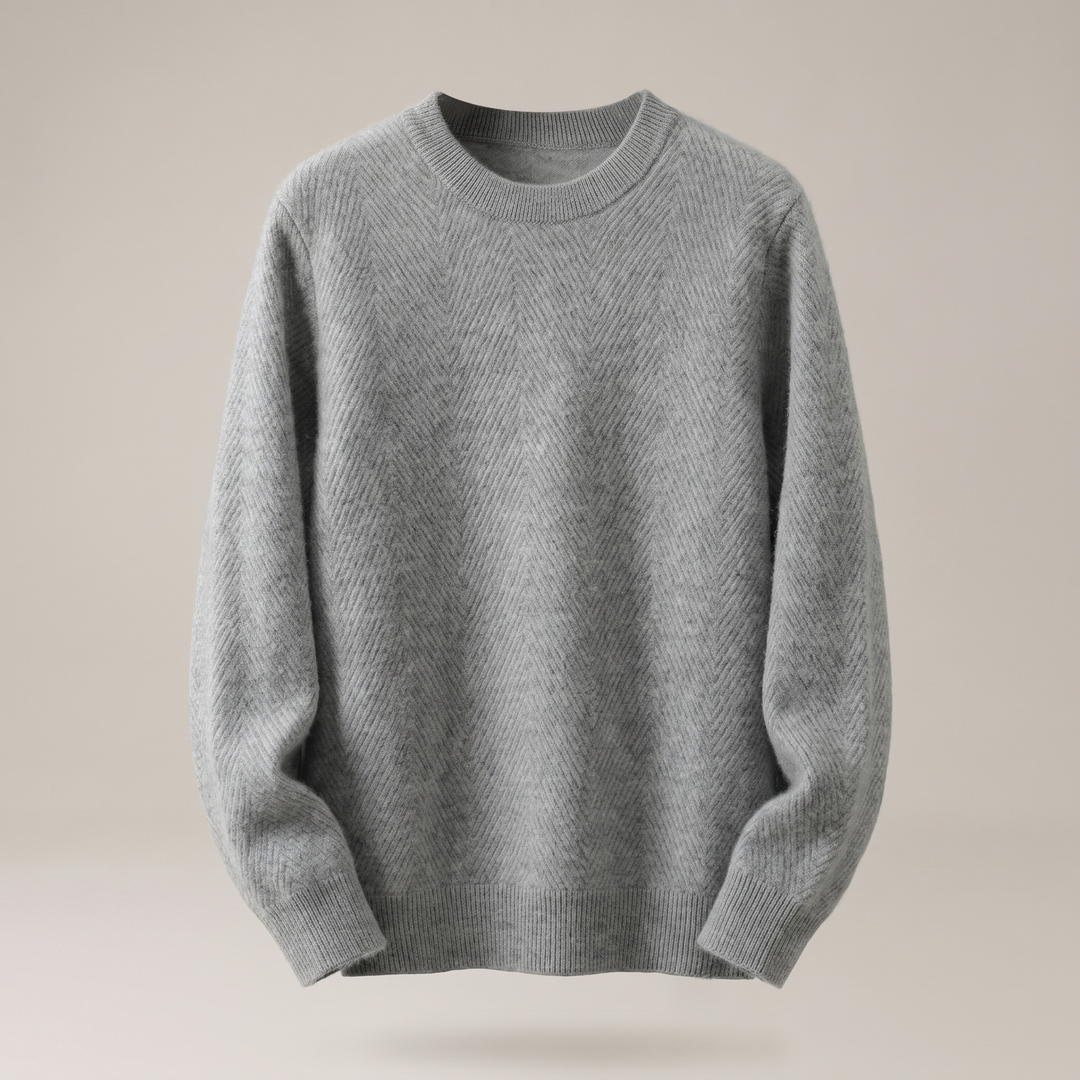 Grayson | Lightweight Textured Style Cashmere Knit Sweater