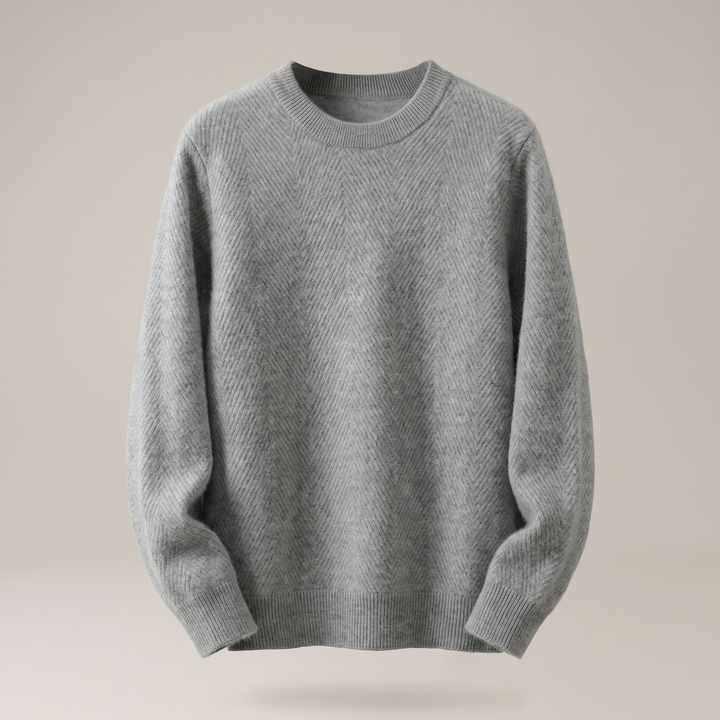 Grayson | Lightweight Textured Style Cashmere Knit Sweater