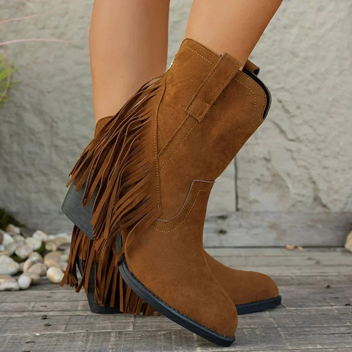 Gabriela | Stylish And Comfortable Fringe Cowboy Boots
