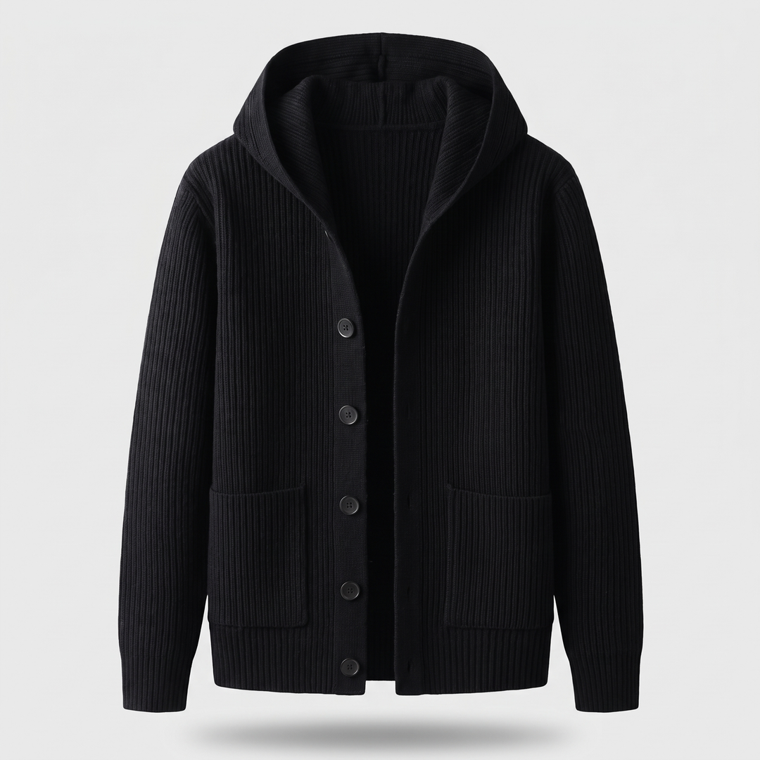 Alice | Cozy Wool Blend Warm Hooded Knit Cardigan