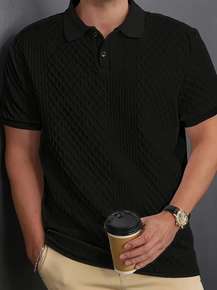 Nathalio | Elegant Style Refined Textured Polo Shirt