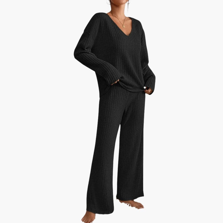 Lydia | Elegant Ribbed Knit Lounge Set
