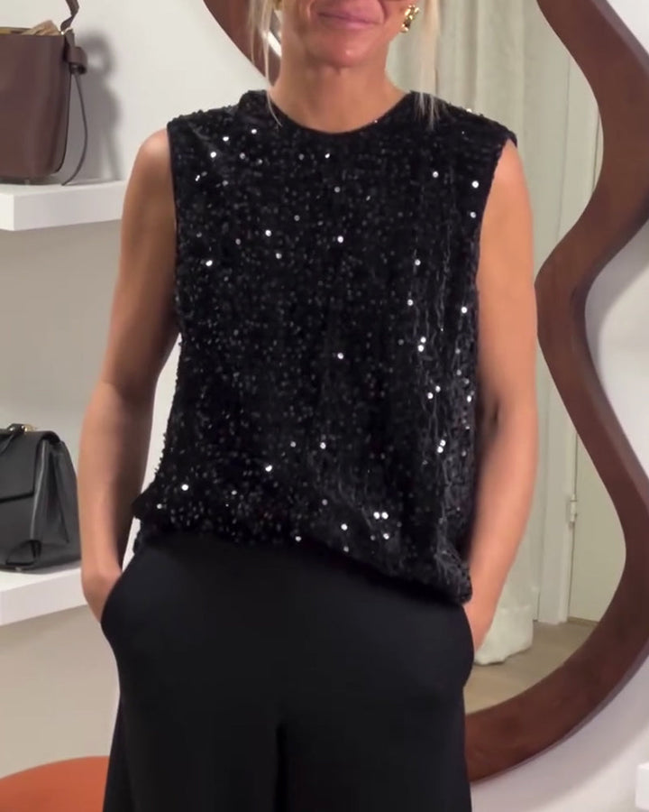 Tank Top Fashion Bow Glitter