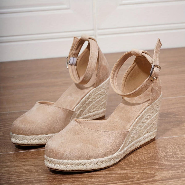 Lyssara | Women's Casual Wedge Sandals with Ankle Buckle