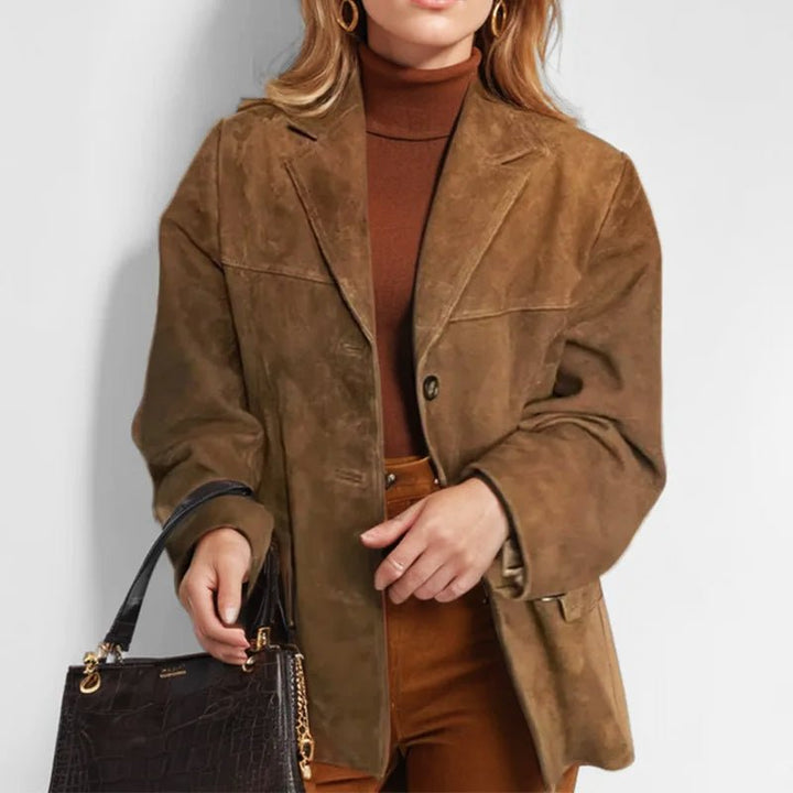 Alice | Urban Loose Fit Style Leather Jacket