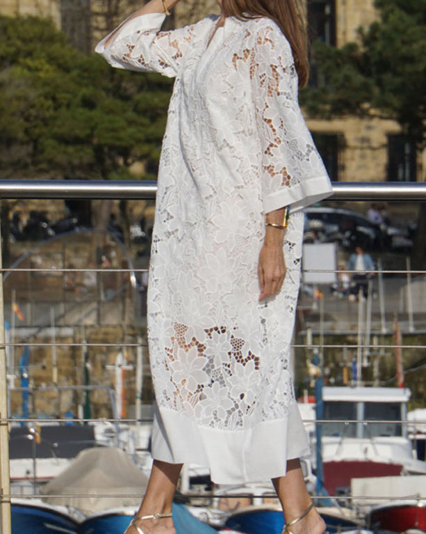 Grace - Modern Flowing Refined Lace Dress
