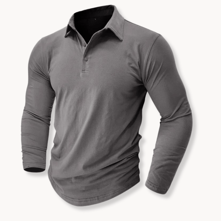 Lorenzo | Casual Long Sleeve Collared Polo Shirt