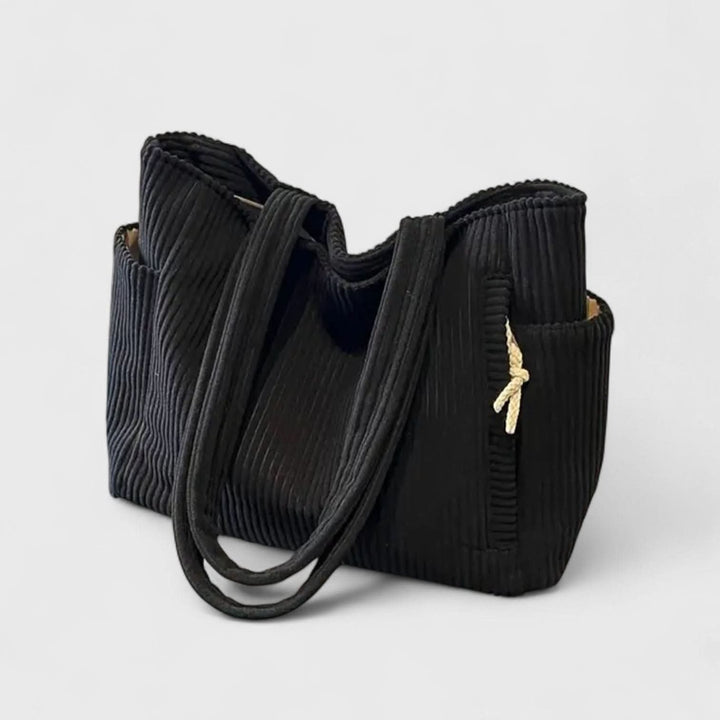 Cami | Spacious Design with Rope Accents Corduroy Tote Bag