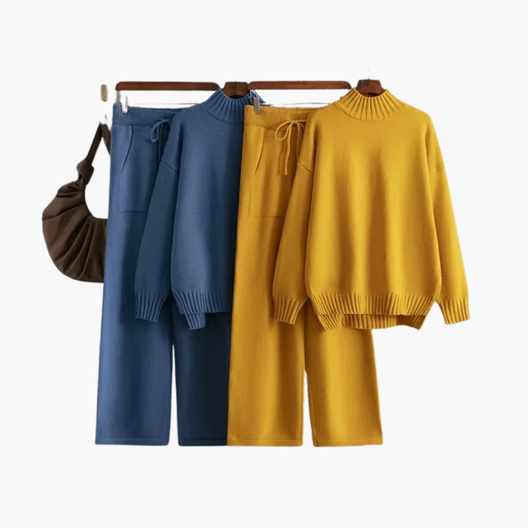 Evelyn | Cozy Ribbed Turtleneck Sweater Set