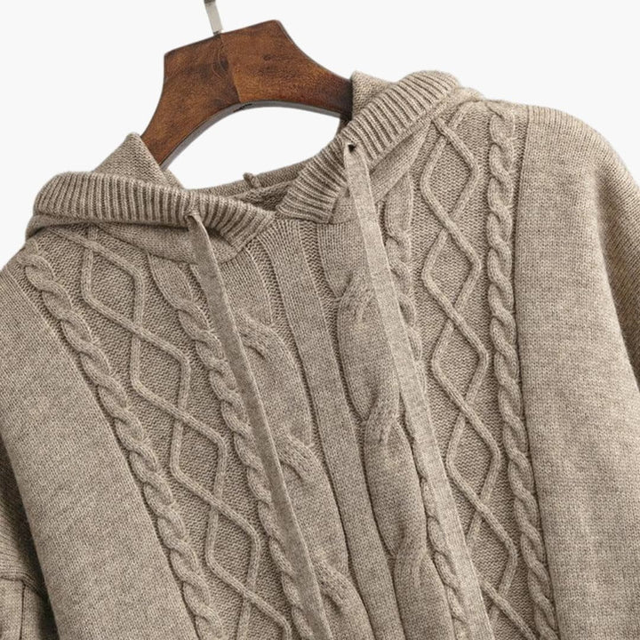 Natalie | Oversized Knit Hoodie & Wide-Leg Set