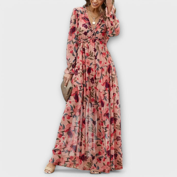 CALLISTA – ELEGANT FLORAL MAXI DRESS
