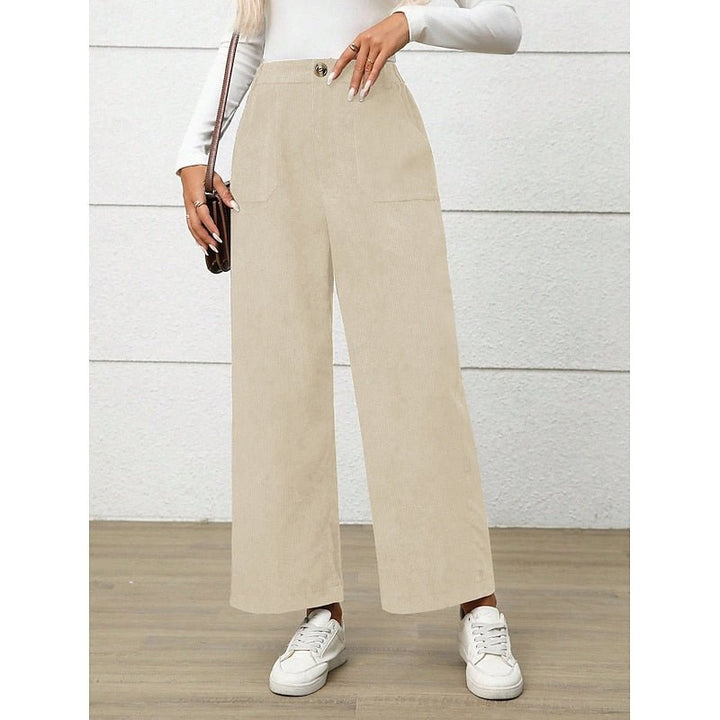 Aura | Elegant High-Waist Wide-Leg Trousers
