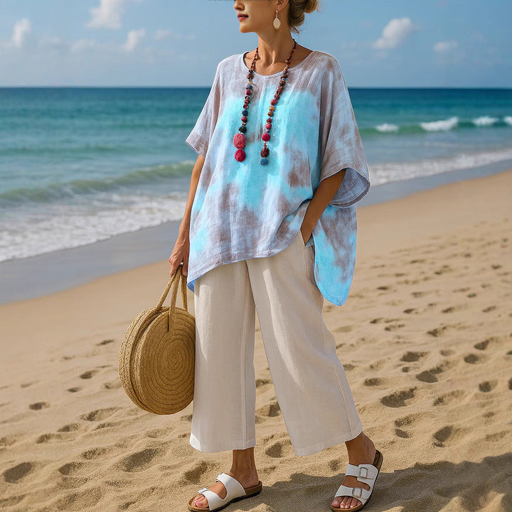 Eliana | Women's Asymmetric Relaxed Summer Tunic Top