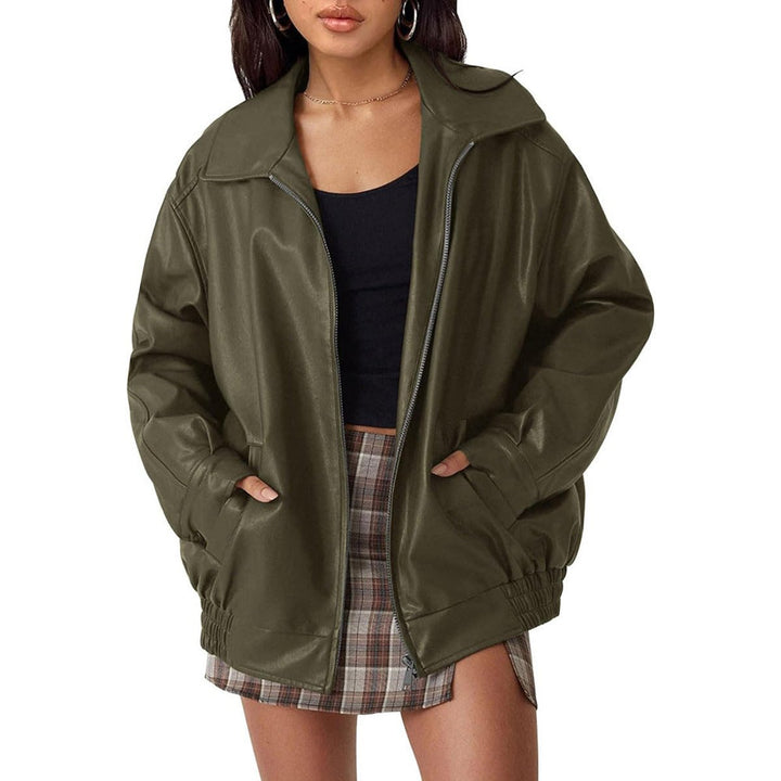 Delaney | Effortless And Cool Oversized Leather Jacket