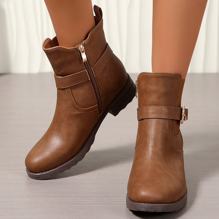 Stella | Timeless And Chic Western Buckle Ankle Boots