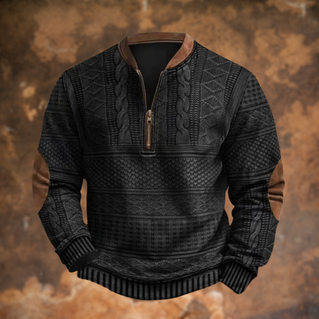 VAELITHYN – KNITTED SWEATER WITH ZIP DETAIL