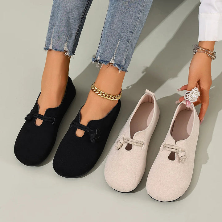 Adeline | Retro Round Toe Shallow Loafers