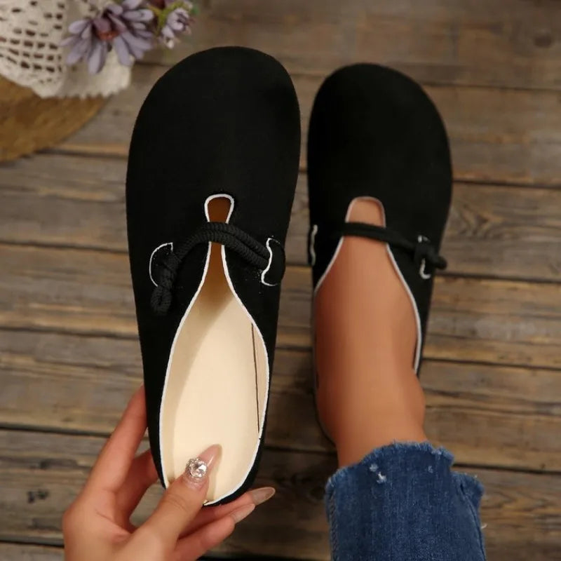 Isabella | Deep Cut Suede Round Toe Casual Loafer