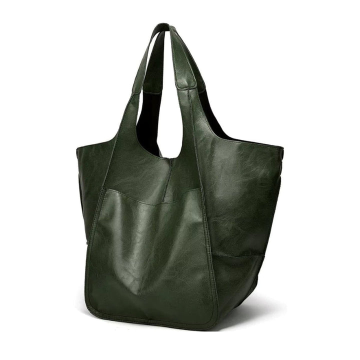 Elena | Oversized Vegan Leather Tote Bag with Magnetic Closure