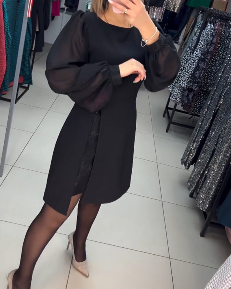 Elegant Solid Color Dress