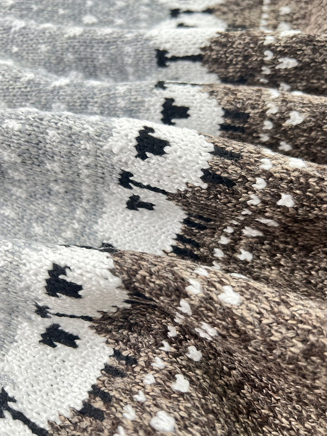Nyomi | Nordic Sheep Pattern Chunky Knitted Sweater