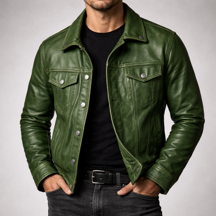 Laxon | Rugged Style Leather Jacket