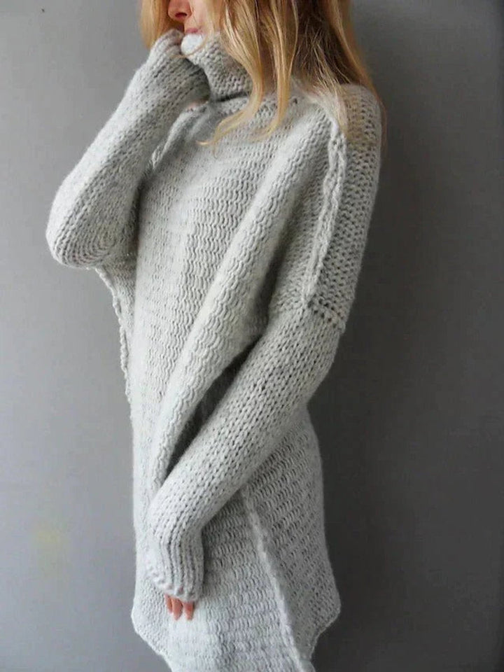 Freyja | Cozy And Chic Oversized Turtleneck Knit Sweater