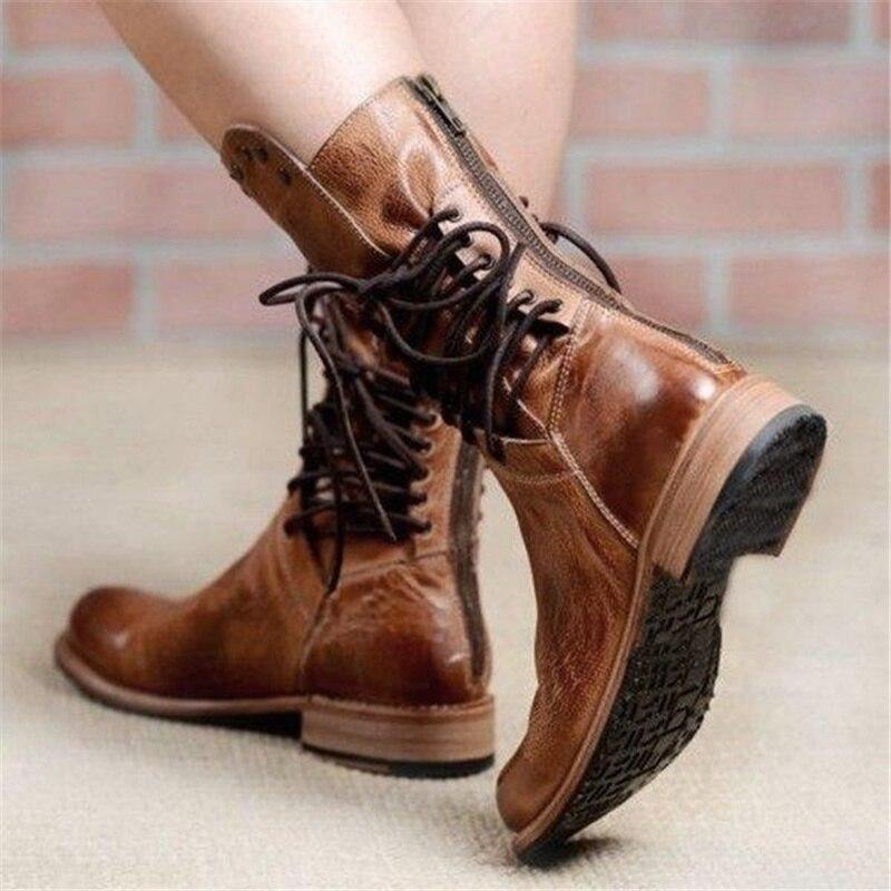 Marina | Western Studded Lace-Up Ankle Boots