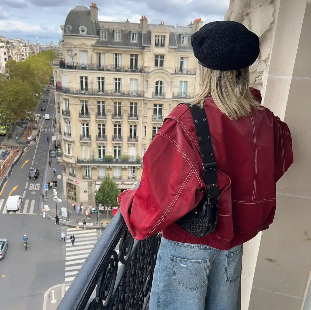 Bailey | Oversized Style Leather Bomber Jacket