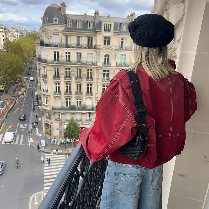 Bailey | Oversized Style Leather Bomber Jacket