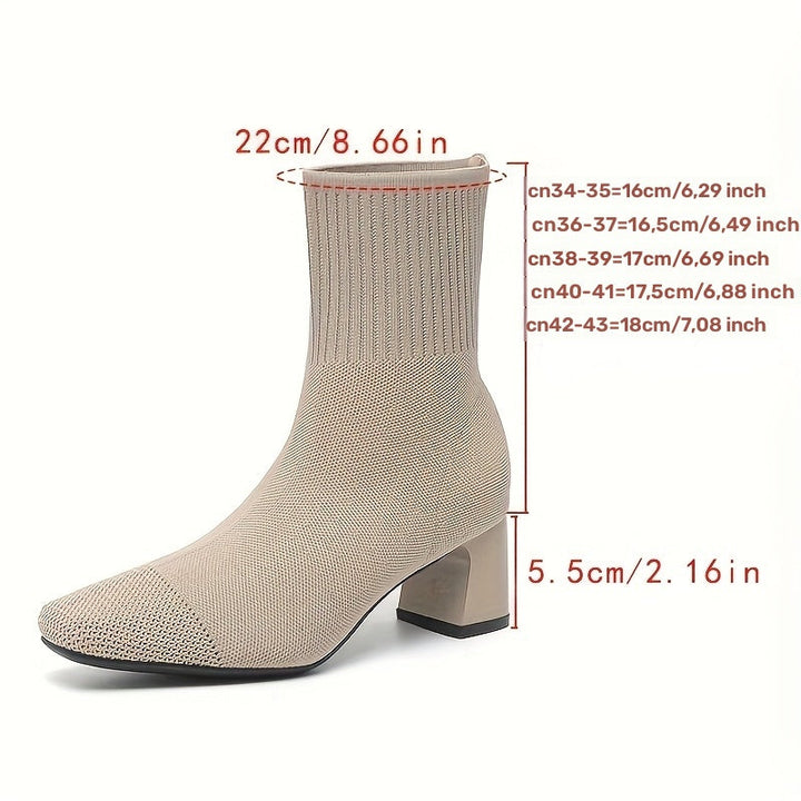 Emery | Modern And Sleek Knit Ankle Boots