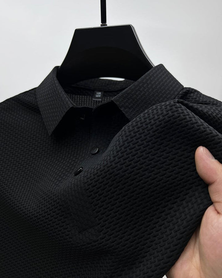 Michael | Breathable Mesh Button-Up Polo Shirt