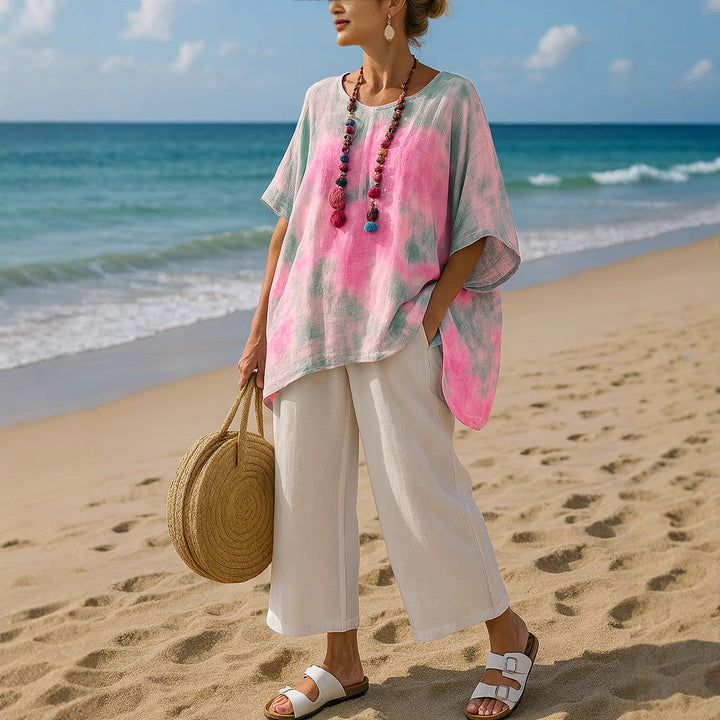 Eliana | Women's Asymmetric Relaxed Summer Tunic Top