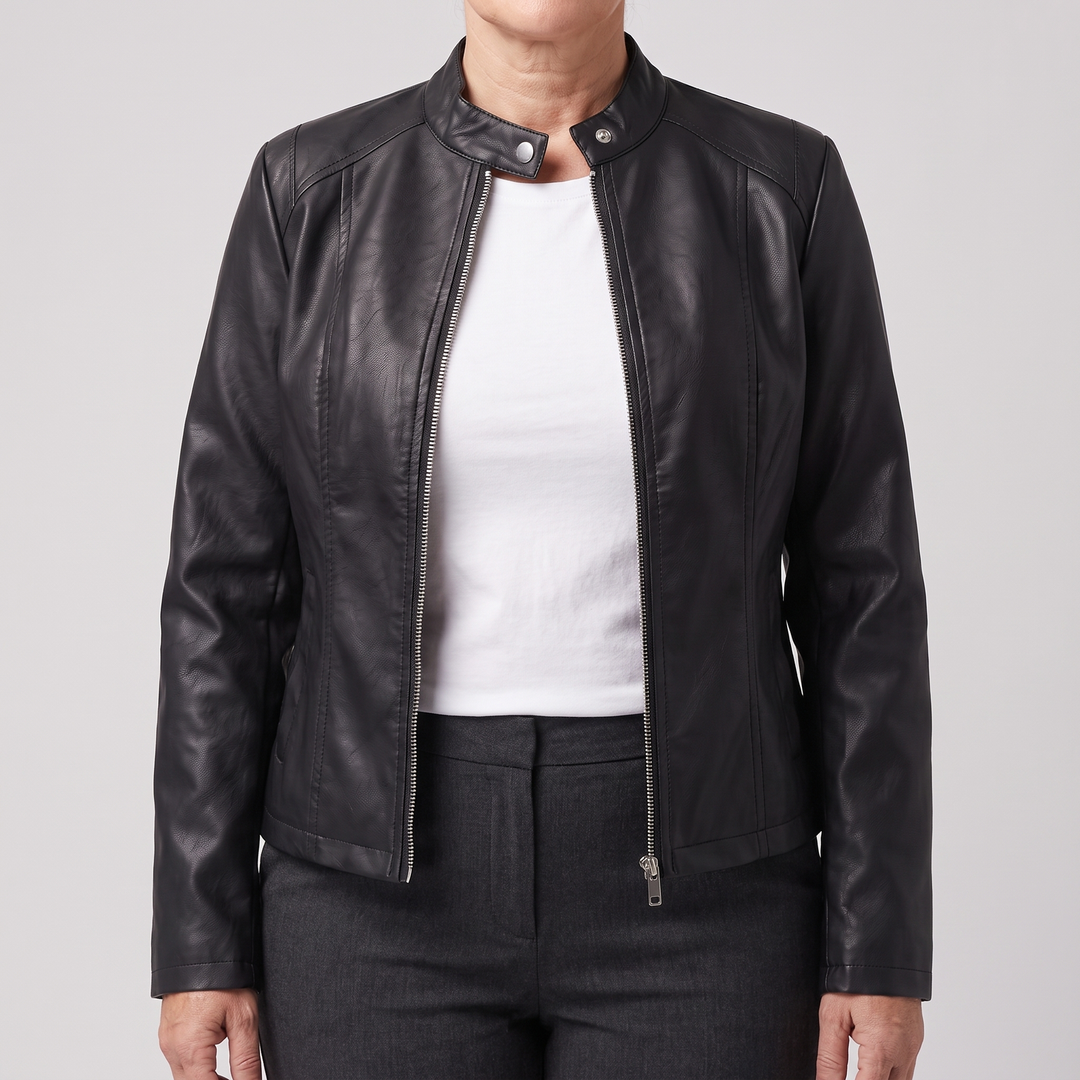 Madelyn | Refined Style Cropped Leather Jacket