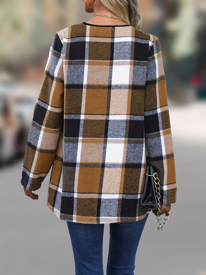 Julia | Elegant Draped Plaid Lumberjack
