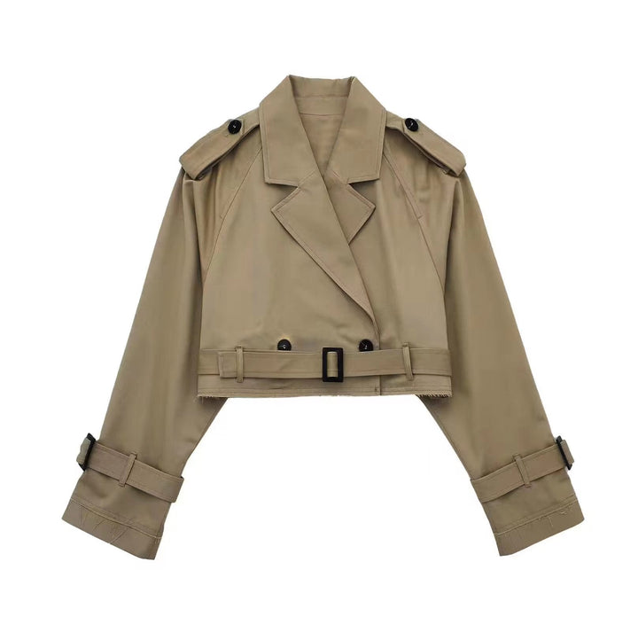 Bailey | Women's Chic Cropped Belted Trench Coat