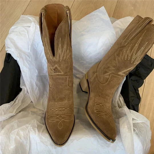 Sienna | Chic Metallic Cowboy Boots With Western-Inspired Style