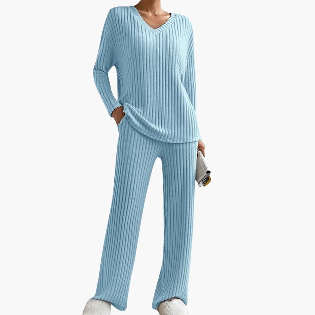 Lydia | Elegant Ribbed Knit Lounge Set