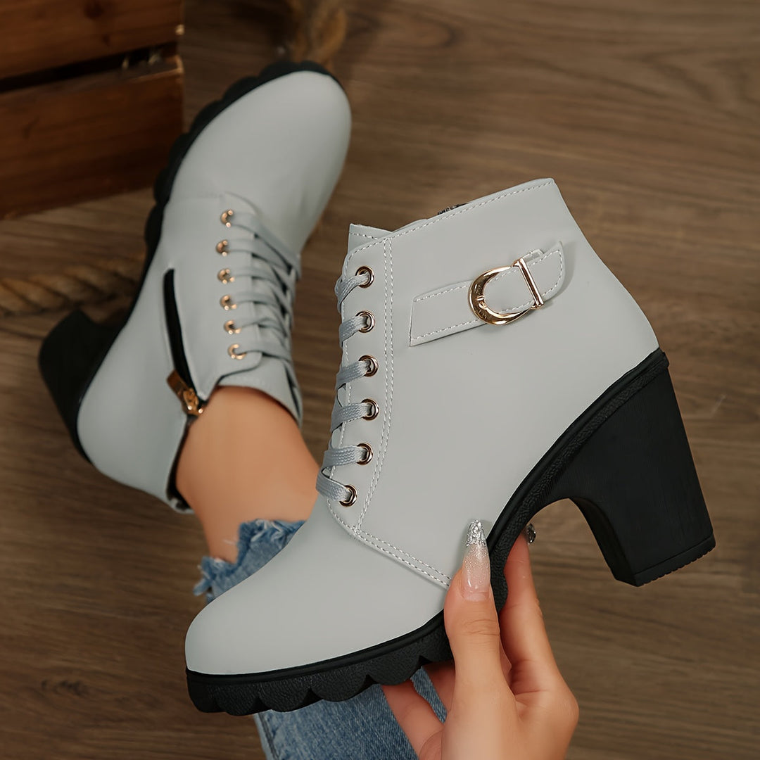 Everly | Polished And Versatile Lace-Up Ankle Boots