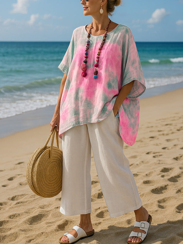 Eliana | Women's Asymmetric Relaxed Summer Tunic Top