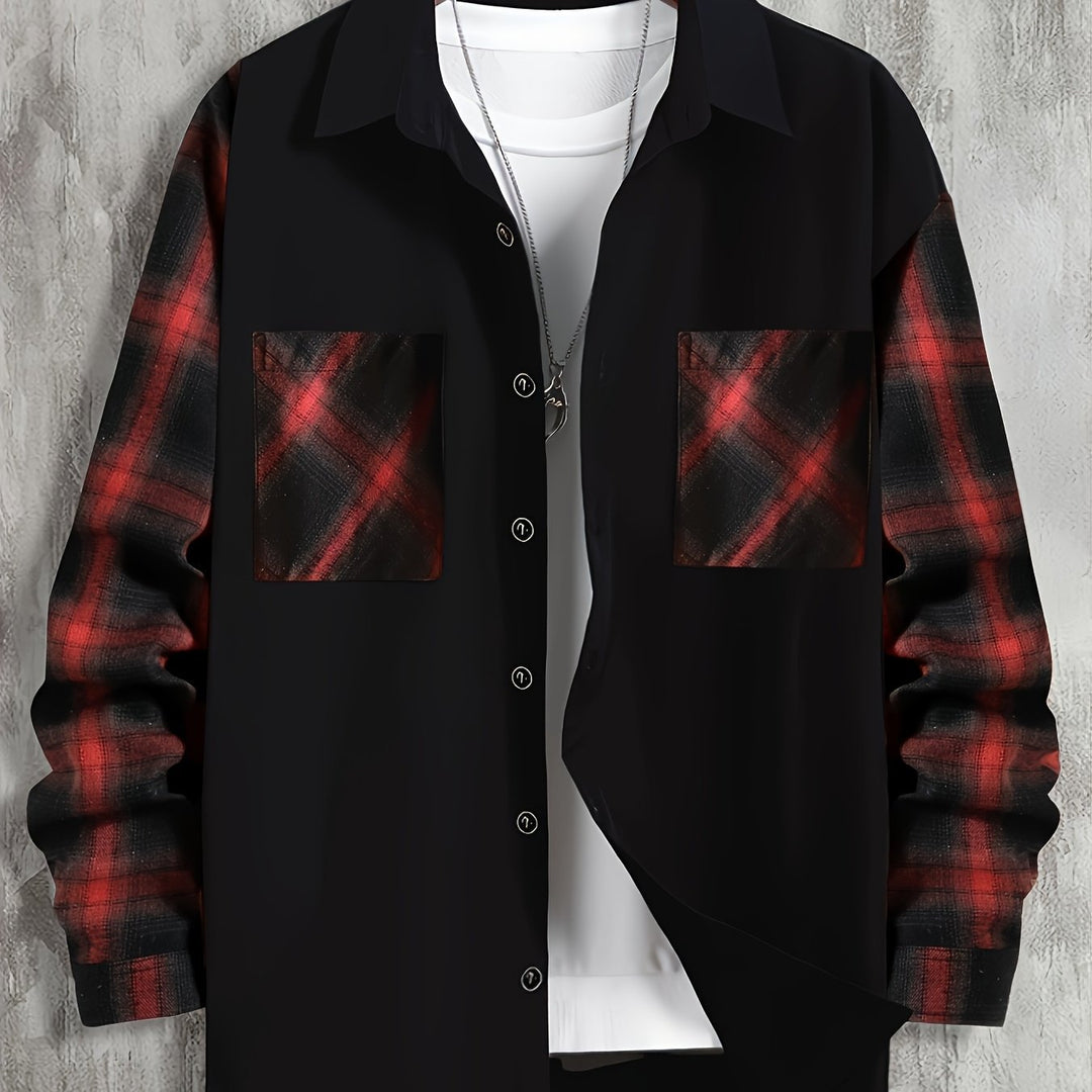 Matias | Modern Colour-Block Pocket Lumberjack