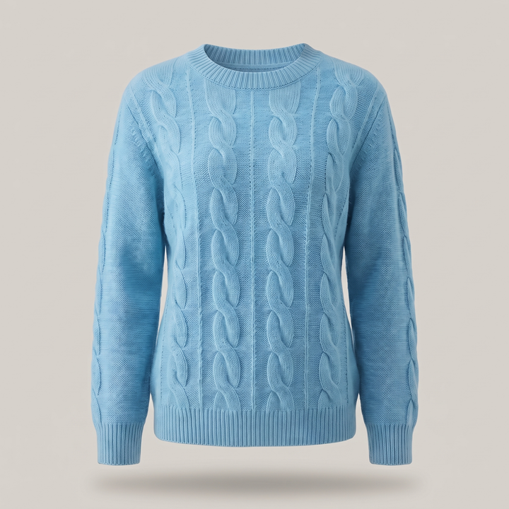 Eloise | Comfortable Cable Style Knit Sweater