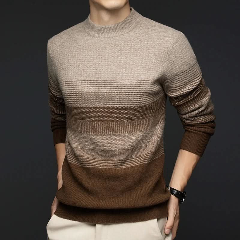 Mason | Smooth Gradient Texture Wool Knit Sweater