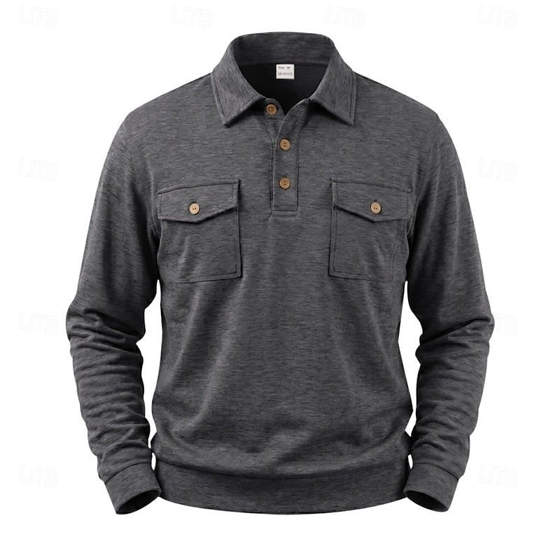 Stetson | Refined Long-Sleeve Pocket Polo Shirt