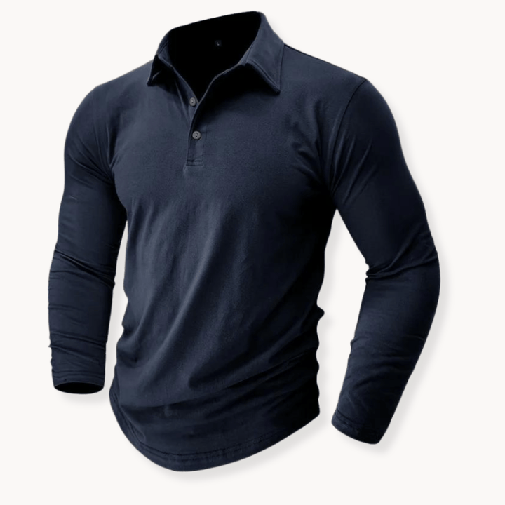 Lorenzo | Casual Long Sleeve Collared Polo Shirt