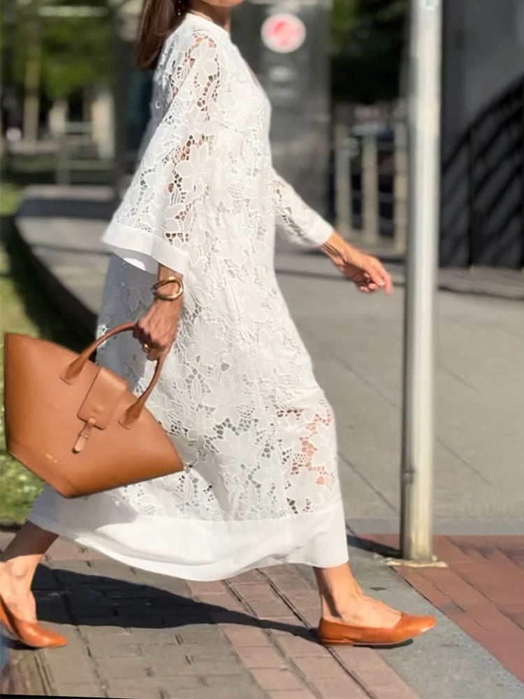 Grace - Modern Flowing Refined Lace Dress